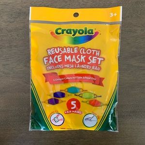 New Kids Crayola Face Masks pack of 5 reusable